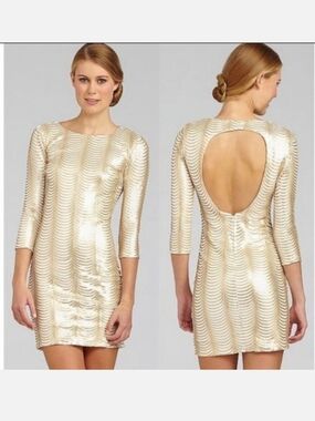 Windsor Gold Sequin Dress Size 13
